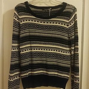 Navy Printed Sweater